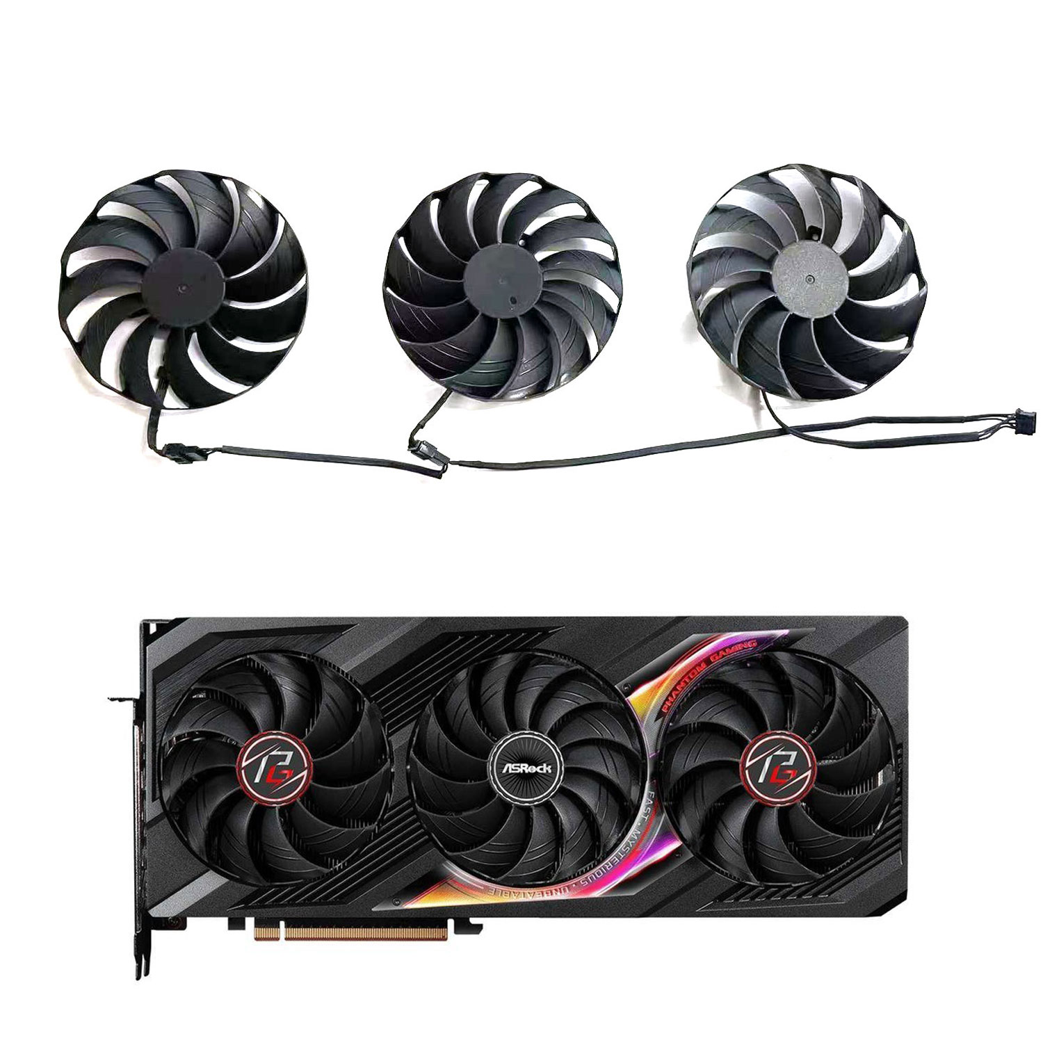 Rx 7800 Xt 16Gb - 新しい冷却ファン 4PIN 98MM CF1010H12S Asrock Radeon