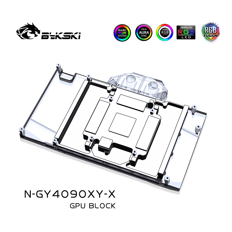 Bykski-ラジエータークーラー,フルカバー,Galaxy - Rtx 4090 Water Block Full Cover のレビューと価格
