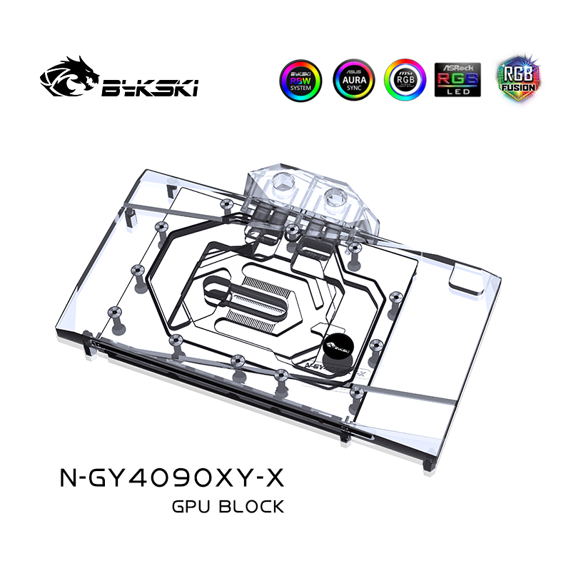 Bykski-ラジエータークーラー,フルカバー,Galaxy - Rtx 4090 Water Block Full Cover のレビューと価格