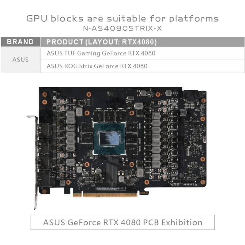 Bykski GPU ブロック ASUS RTX 4080  - Rtx 4080 Water Cooling Block のレビューと価格