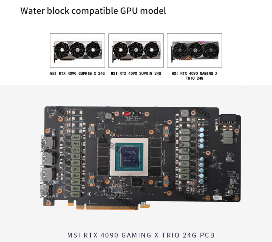 Barrow GPU ウォーターブロック、MSI RTX 4 - Rtx 4090 Water Block Full Cover のレビューと価格
