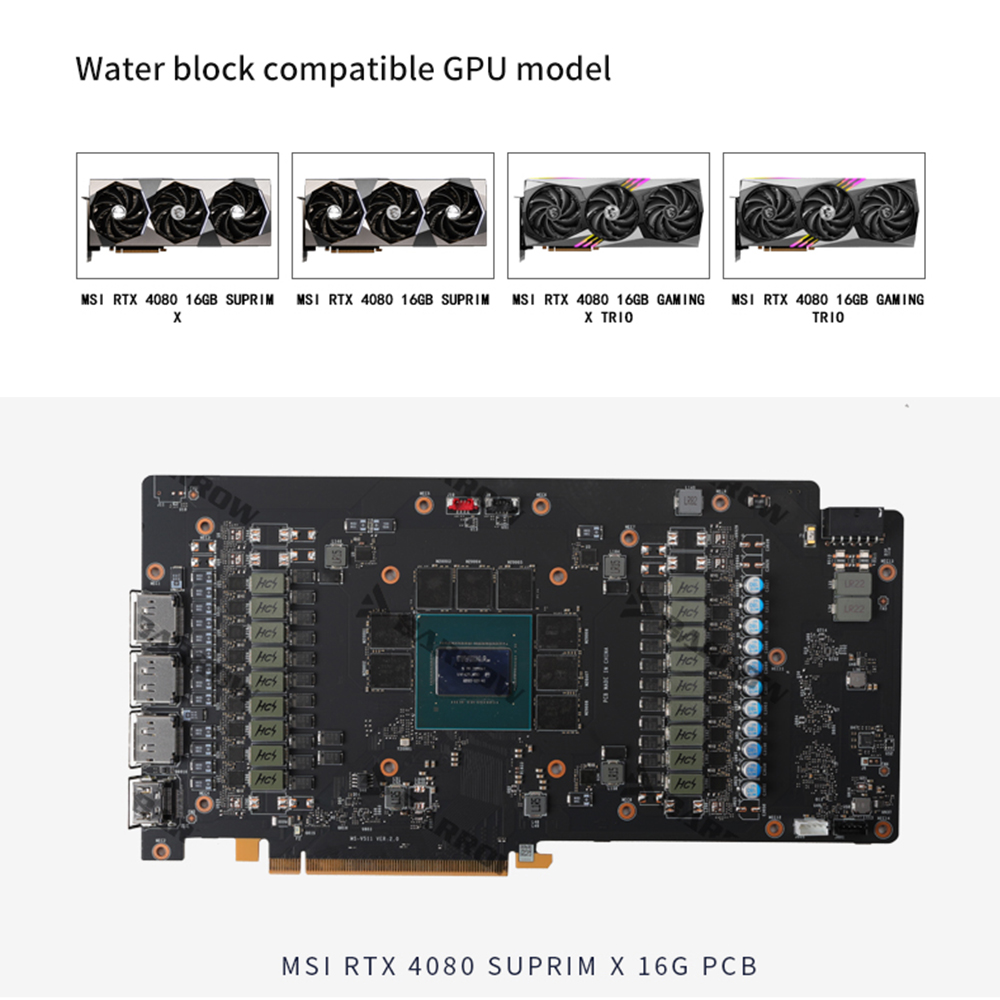 BARROW BS-MSG4080M-PA ウォーターブロッ - Rtx 4080 Water Cooling Block のレビューと価格